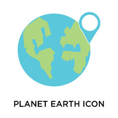 planet earth icon isolated on white background. Simple and editable planet earth icons. Modern icon vector illustration.
