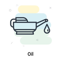 Oil icon vector sign and symbol isolated on white background, Oil logo concept