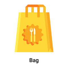 Bag icon vector sign and symbol isolated on white background, Bag logo concept