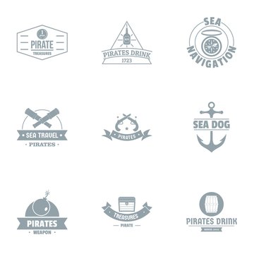 Navigation system logo set. Simple set of 9 navigation system vector logo for web isolated on white background