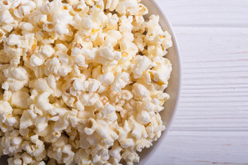 Popcorn snack in bowl