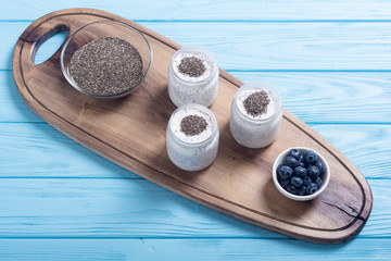 Chia seeds yogyrt pudding