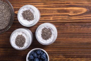 Chia seeds yogyrt pudding
