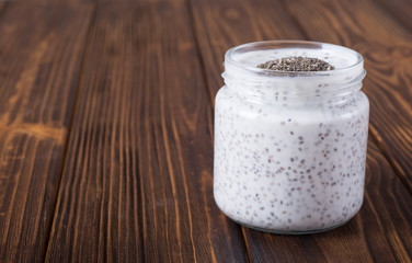 Chia seeds yogyrt pudding