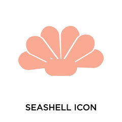 seashell icon isolated on white background. Simple and editable seashell icons. Modern icon vector illustration.