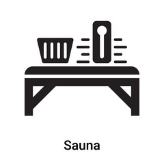 Sauna icon vector sign and symbol isolated on white background, Sauna logo concept