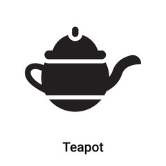 Teapot icon vector sign and symbol isolated on white background, Teapot logo concept