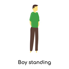 boy standing icon isolated on white background. Simple and editable boy standing icons. Modern icon vector illustration.
