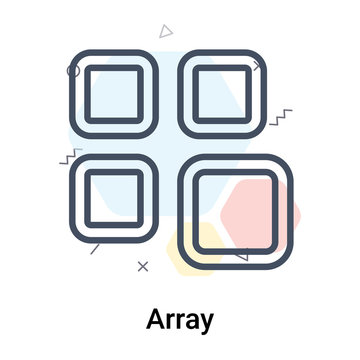 Array icon vector sign and symbol isolated on white background, Array logo concept