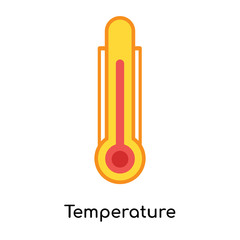 Temperature icon vector sign and symbol isolated on white background, Temperature logo concept