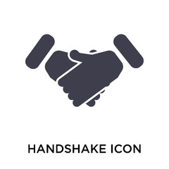 Handshake icon vector sign and symbol isolated on white background, Handshake logo concept