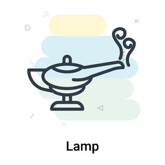 Lamp icon vector sign and symbol isolated on white background, Lamp logo concept