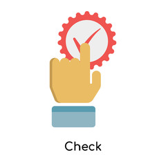 Check icon vector sign and symbol isolated on white background, Check logo concept