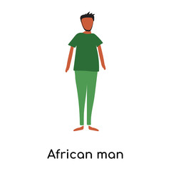 african man icon isolated on white background. Simple and editable african man icons. Modern icon vector illustration.