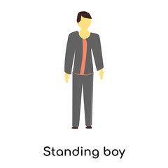 standing boy icon isolated on white background. Simple and editable standing boy icons. Modern icon vector illustration.