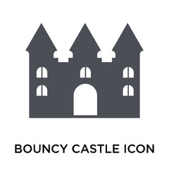 Bouncy castle icon vector sign and symbol isolated on white background, Bouncy castle logo concept