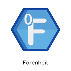 Farenheit icon vector sign and symbol isolated on white background, Farenheit logo concept