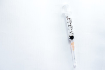 hypodermic needle(injection needle) on white background 