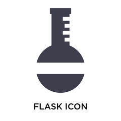 Flask icon vector sign and symbol isolated on white background, Flask logo concept