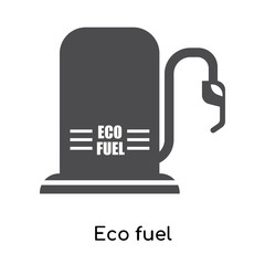 Eco fuel icon vector sign and symbol isolated on white background, Eco fuel logo concept