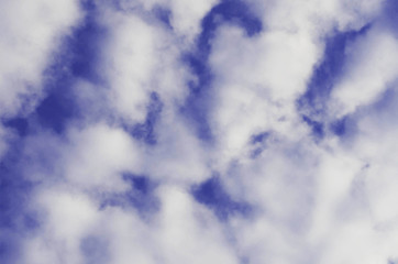 white clouds on blue sky