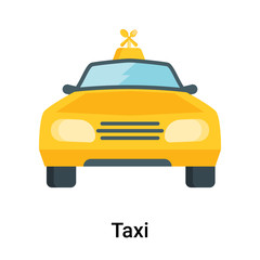 Taxi icon vector sign and symbol isolated on white background, Taxi logo concept