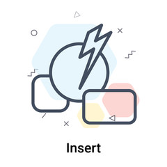 Insert icon vector sign and symbol isolated on white background, Insert logo concept