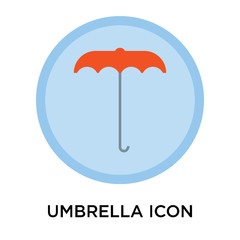 Umbrella icon vector sign and symbol isolated on white background, Umbrella logo concept