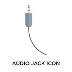 Audio jack icon vector sign and symbol isolated on white background, Audio jack logo concept