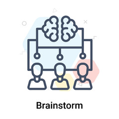 Brainstorm icon vector sign and symbol isolated on white background, Brainstorm logo concept