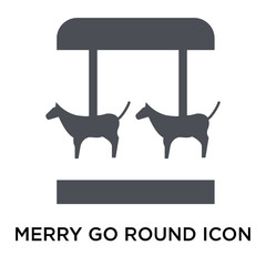 Merry go round icon vector sign and symbol isolated on white background, Merry go round logo concept