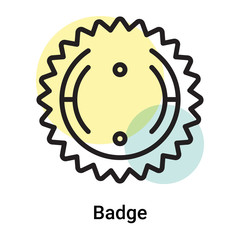 Badge icon vector sign and symbol isolated on white background, Badge logo concept