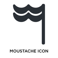 Moustache icon vector sign and symbol isolated on white background, Moustache logo concept