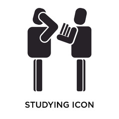 Studying icon vector sign and symbol isolated on white background, Studying logo concept