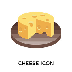 Cheese icon vector sign and symbol isolated on white background, Cheese logo concept