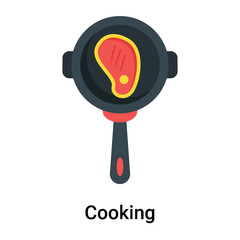Cooking icon vector sign and symbol isolated on white background, Cooking logo concept
