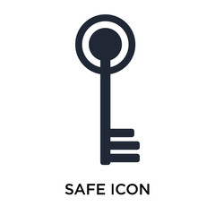 Safe icon vector sign and symbol isolated on white background, Safe logo concept