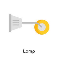 Lamp icon vector sign and symbol isolated on white background, Lamp logo concept