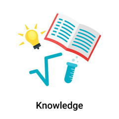 Knowledge icon vector sign and symbol isolated on white background, Knowledge logo concept