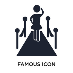 Famous icon vector sign and symbol isolated on white background, Famous logo concept