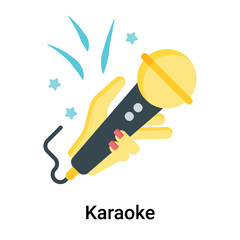 Karaoke icon vector sign and symbol isolated on white background, Karaoke logo concept