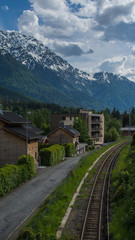 Railroad Through the French Alps