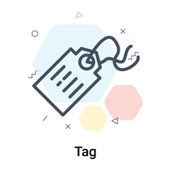 Tag icon vector sign and symbol isolated on white background, Tag logo concept