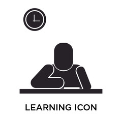 Learning icon vector sign and symbol isolated on white background, Learning logo concept