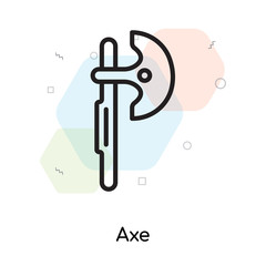 Axe icon vector sign and symbol isolated on white background, Axe logo concept