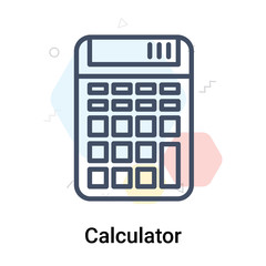 Calculator icon vector sign and symbol isolated on white background, Calculator logo concept