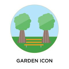 Garden icon vector sign and symbol isolated on white background, Garden logo concept