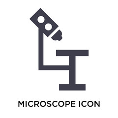 Microscope icon vector sign and symbol isolated on white background, Microscope logo concept