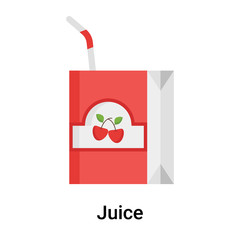 Juice icon vector sign and symbol isolated on white background, Juice logo concept