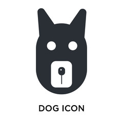 Dog icon vector sign and symbol isolated on white background, Dog logo concept